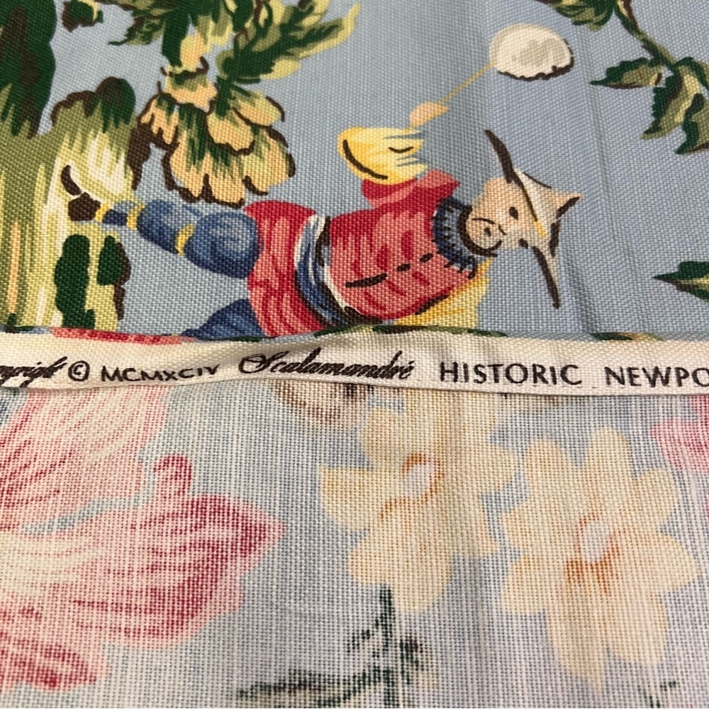 Scalamandré Historic Newport Jeu de Paume Fabric 1994 Chinoiserie Asian Toile - Picture 10 of 11